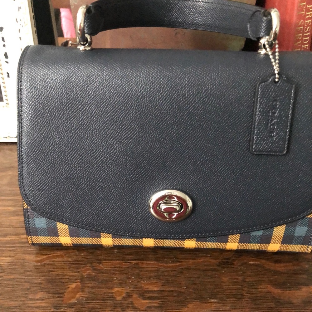 Coach Tilly Top Handle Satchel w/ Gingham pattern